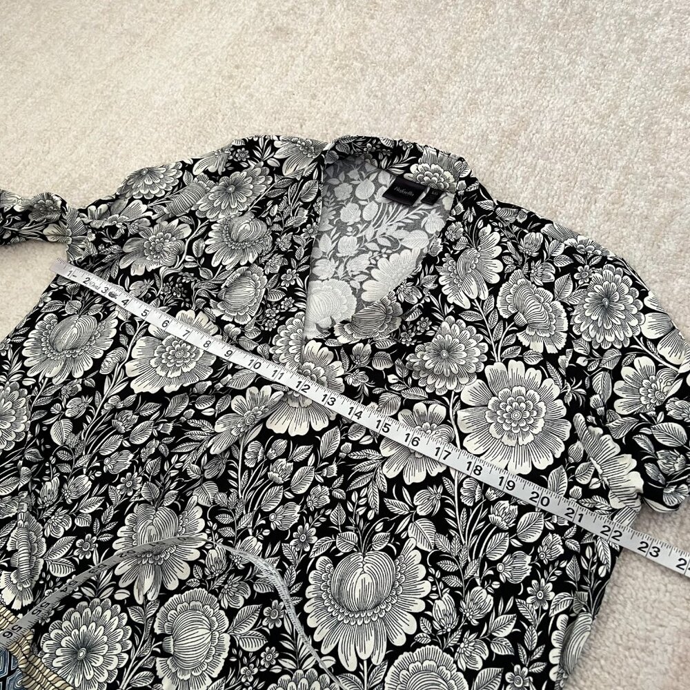 ๐ 4/$20 Rafaella Summer Floral Stretch Tunic Blouse Top L - Picture 6 of 8